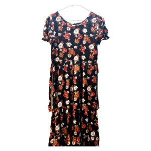 Home Full Frock Half Sleeves buff hand Flowers patterns